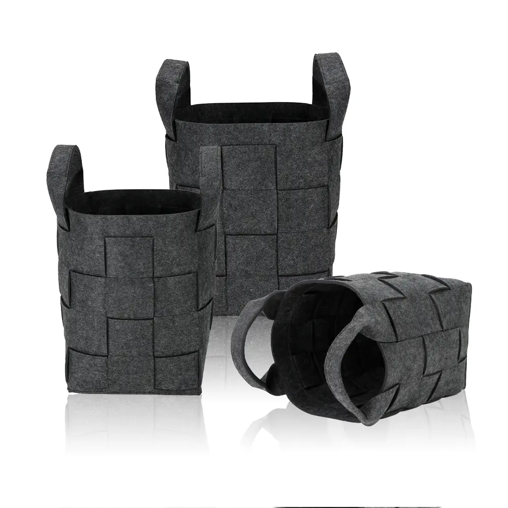 Discount BSCI Sustainable Fabric Woven Felt Storage Basket Laundry Hamper Storage Organizer with Handles Supplier, Quotes