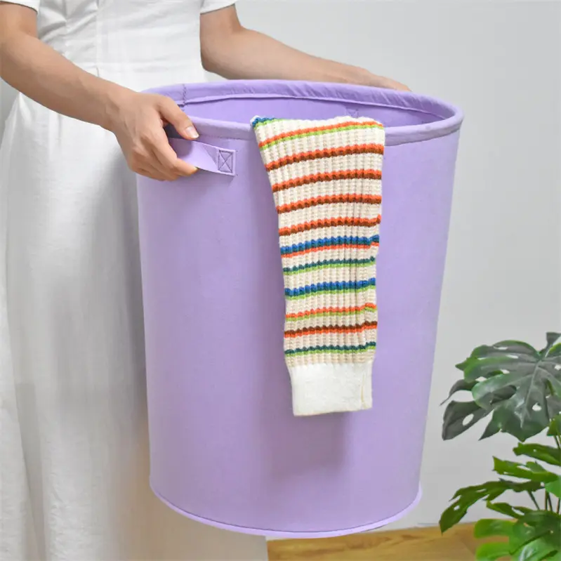 ODM Large Home Storage and Organization Basket Felt Laundry Hamper with Handle for Living Room Laundry Room Factory, Product