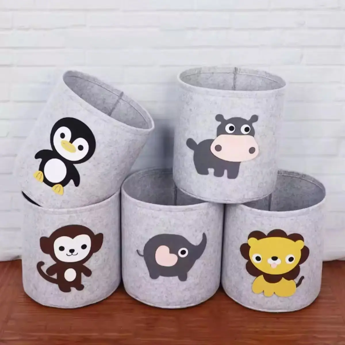 OEM Large Safe Laundry Storage Foldable Felt Laundry Basket Kid Toy Storage For Kids Clothing