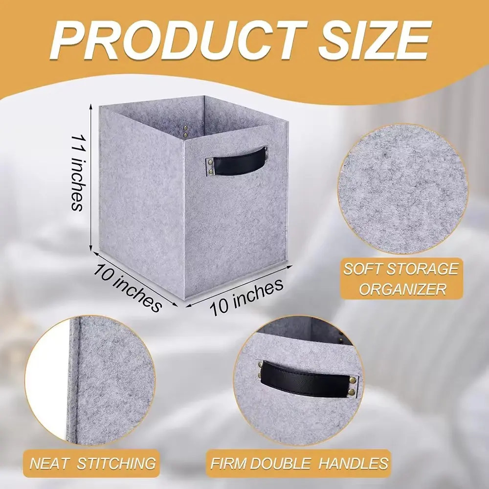 Famous household goods sundry storage box multi-functional felt storage basket with bottom board Suppliers, Service