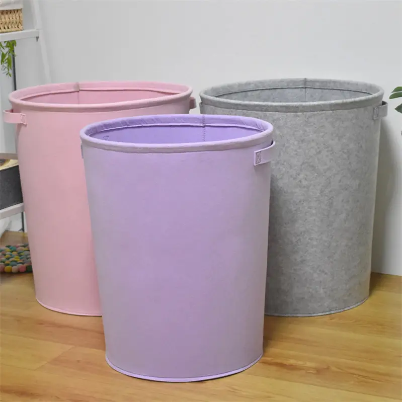 ODM Large Home Storage and Organization Basket Felt Laundry Hamper with Handle for Living Room Laundry Room Factory, Product