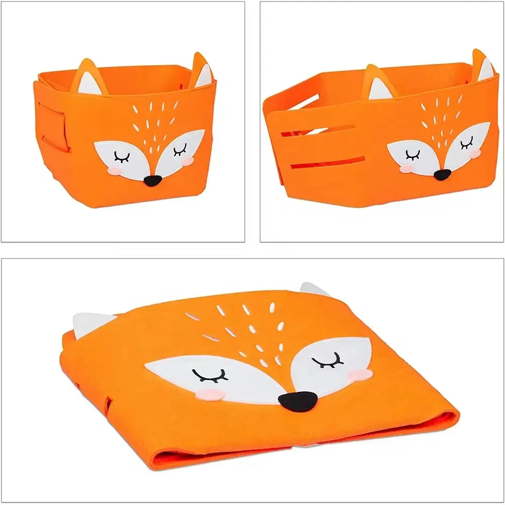 Cheap Kid storage basket foldable cute cartoon design felt toy storage bucket for baby gift basket Quotes, Service