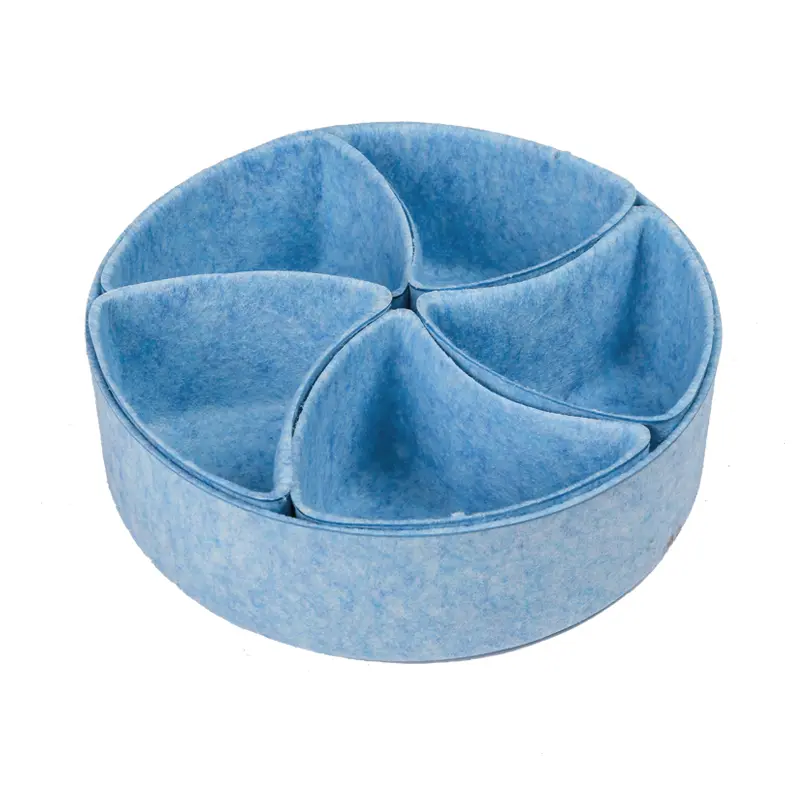 Discount Modern Set of 6PC Felt Fabric Drawer Organizers round Shape Felt Storage Baskets for Tableware Stylish Desk Organizers Company, Product