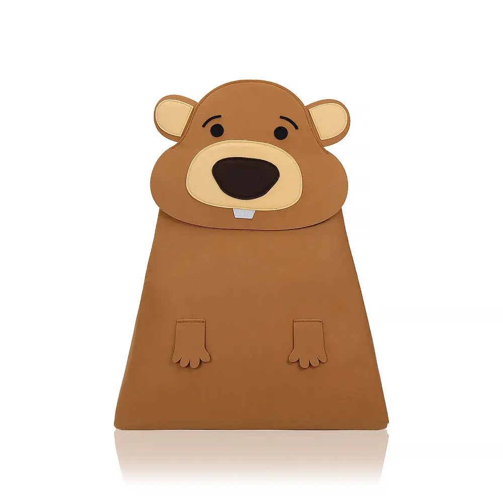 Discount Brown Color Bear Shape Felt Storage Bag with Large Capacity Home Storage Bag Exporter, Pricelist