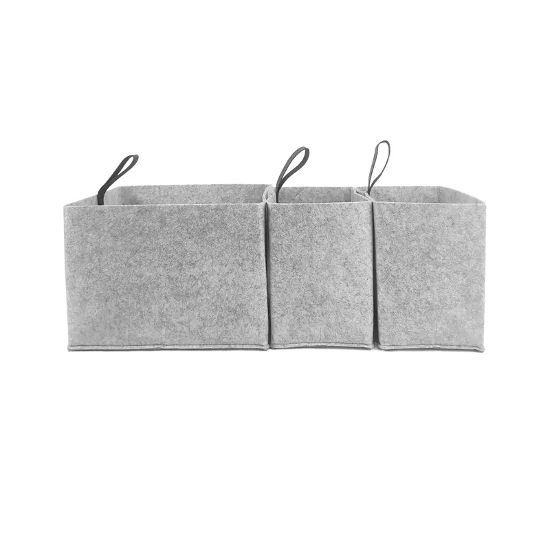 Wholesale Best Selling Felt Desk Storage Basket Foldable Storage Box Felt