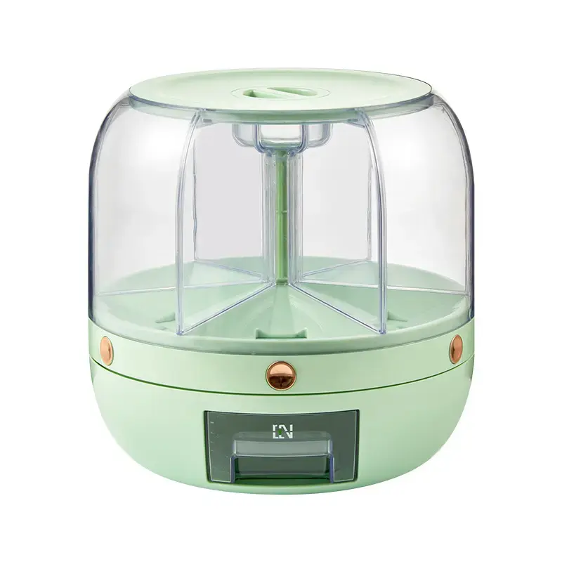 Custom Plastic Clear Round Moisture Proof Cereal Rice Bean Grain Dispenser Food Storage Bucket Box Container Suppliers, Pricelist