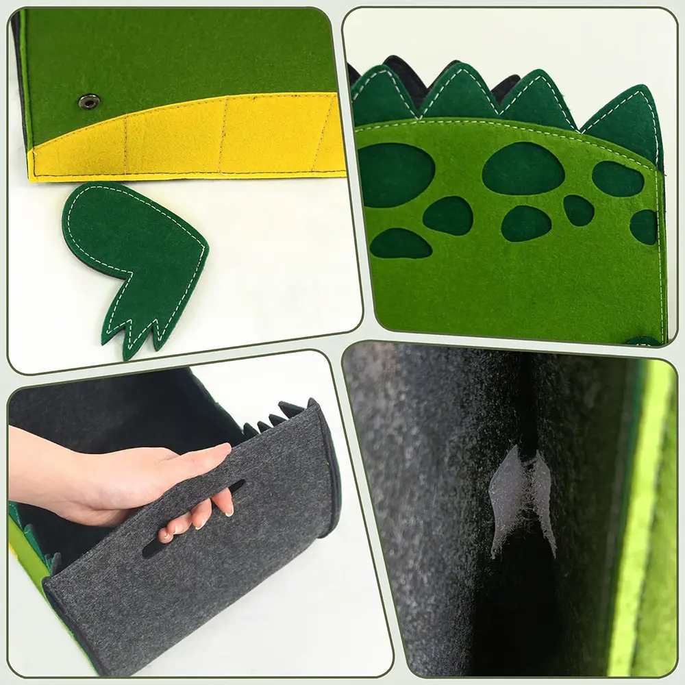 Cheap Removable Felt alligator storage box Cartoon children's toys storage bag Felt organizer removable storage box Factories, Exporter