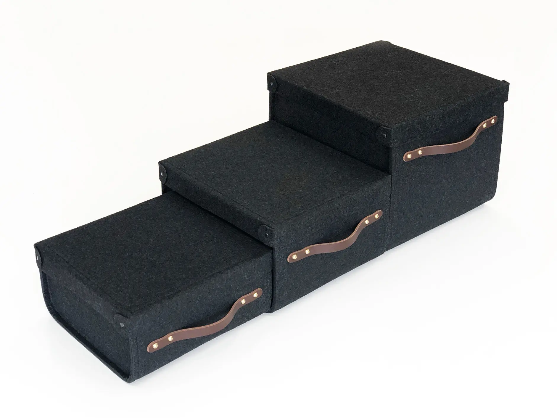 OEM Deep Gray Felt Three-Piece Set with PU Handles - Classic Style Exporters, Companies