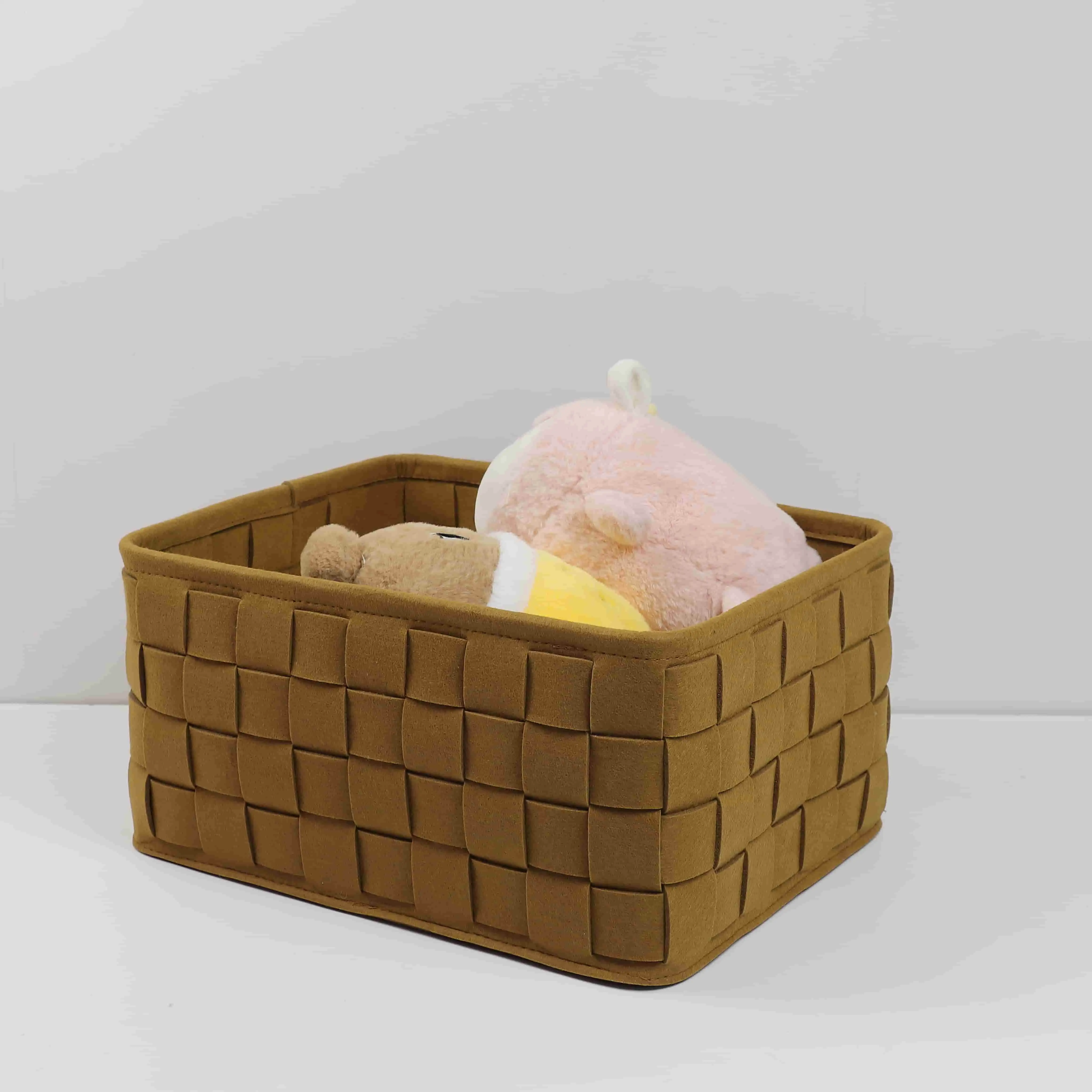 Wholesale Good Quality Felt Storage Organizer Multi-functional Home Office Desk Storage Basket Sets