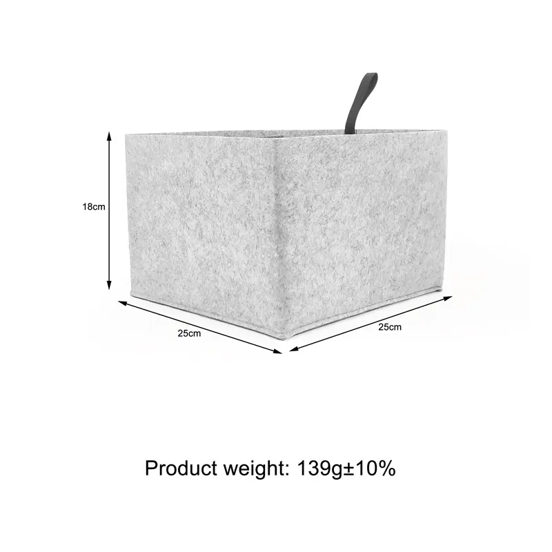 Wholesale Best Selling Felt Desk Storage Basket Foldable Storage Box Felt