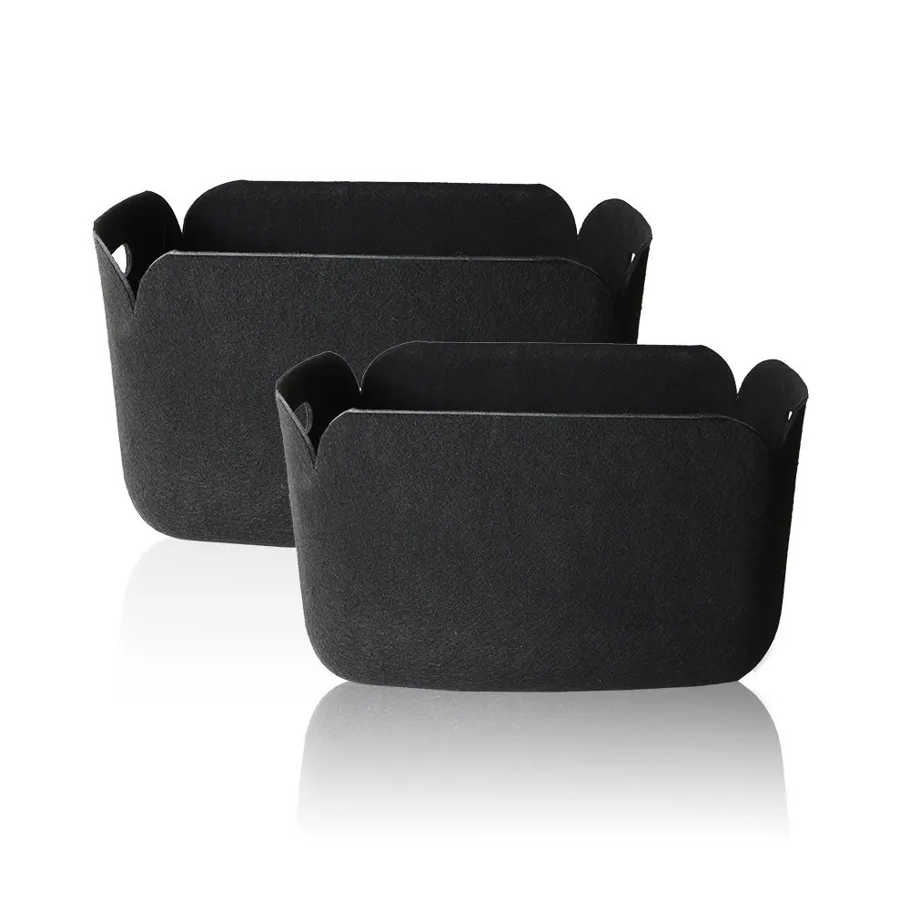 Custom Color Felt Storage Basket Big Size Dirty Clothes Bedroom Organiser for Bedroom Tableware