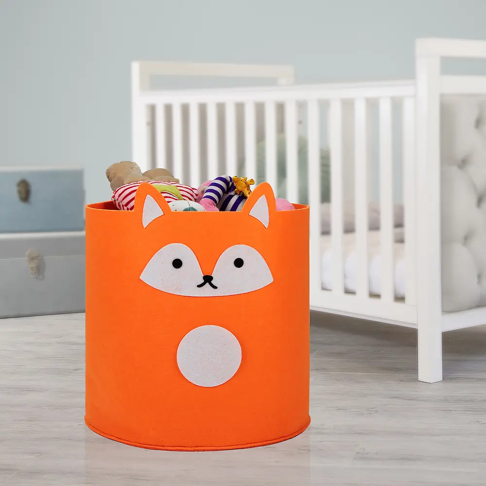 Wholesale Factory New Arrival Fox Felt Storage Basket with Large Capacity Children Toy Basket Felt Manufacturer, Companies