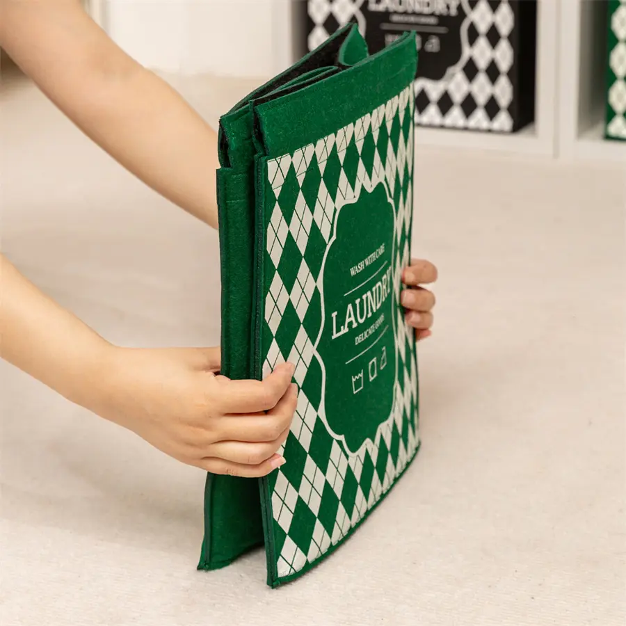 Foldable Small Clothes Basket Folded Flat
