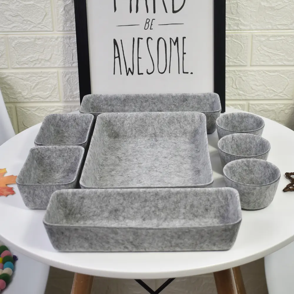 Buy 8 Pieces Drawer Dividers Organization Grey Felt Boxes Pricelist, Products