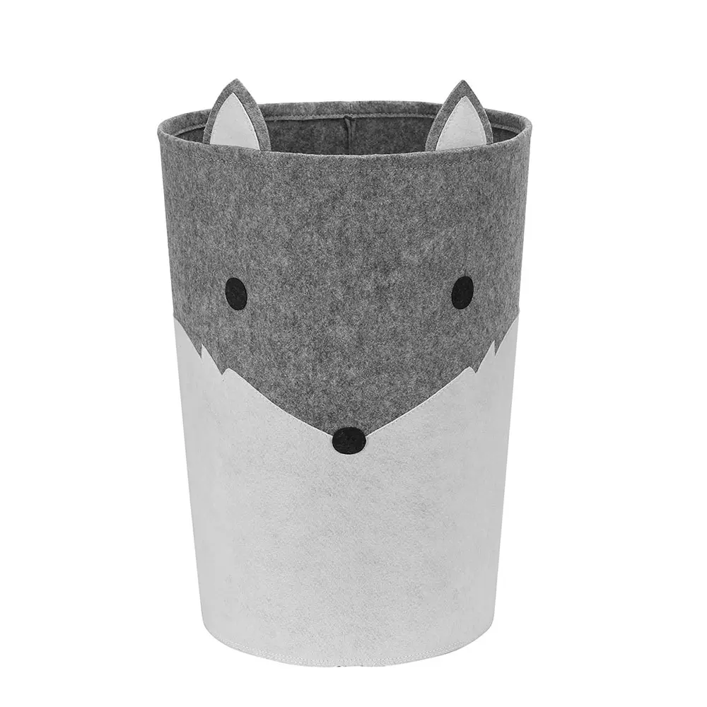 Custom Toy Bin Good Idea For Organizing Pet Toys Cotton Felt Round Dog Toy Box Basket Storage With Handle Quotes, Company