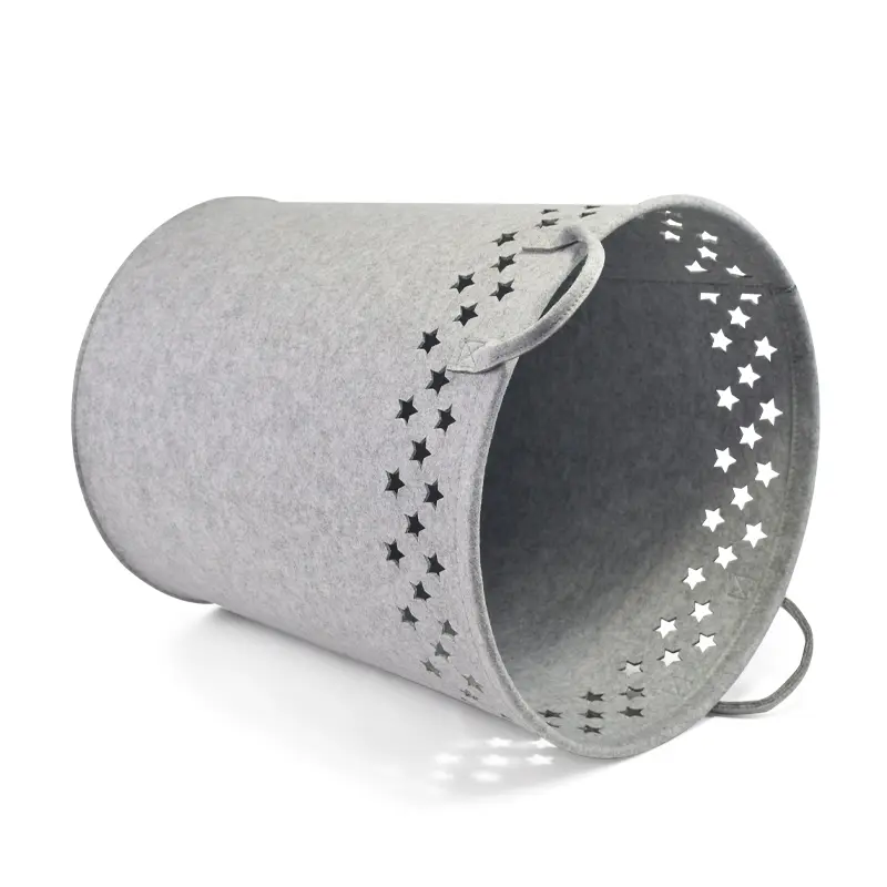 Large Felt Laundry Hamper - Detail View