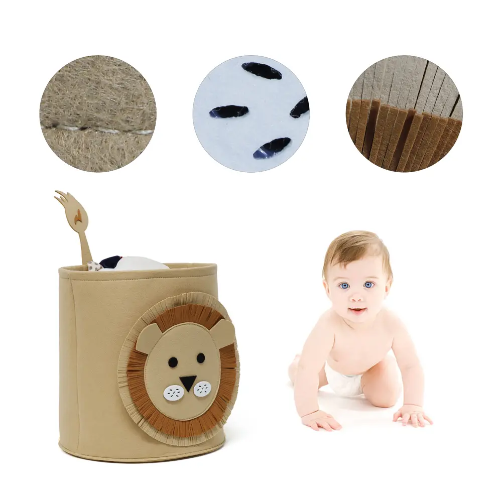 Wholesale Animal shaped folding felt laundry basket dirty organizer cloth storage basket Products, Product