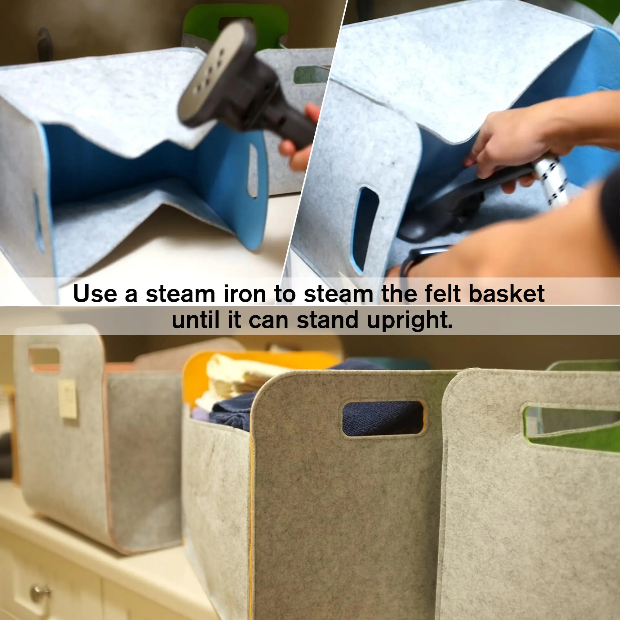 Buy BSCI Wholesale Custom Foldable Tote Felt Shopping Bag Grocery Firewood Organizers Firewood Fruit Carrying Picnic Storage Baskets Manufacturer, Exporters
