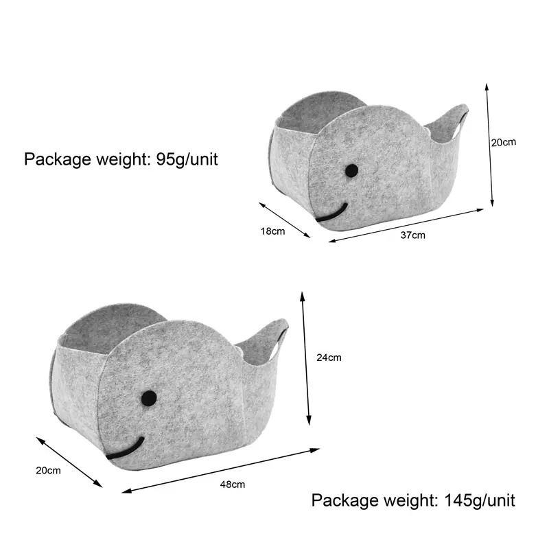 Buy Gray Whale Felt Storage Set - Two-Piece Small Storage Manufacturers, Companies