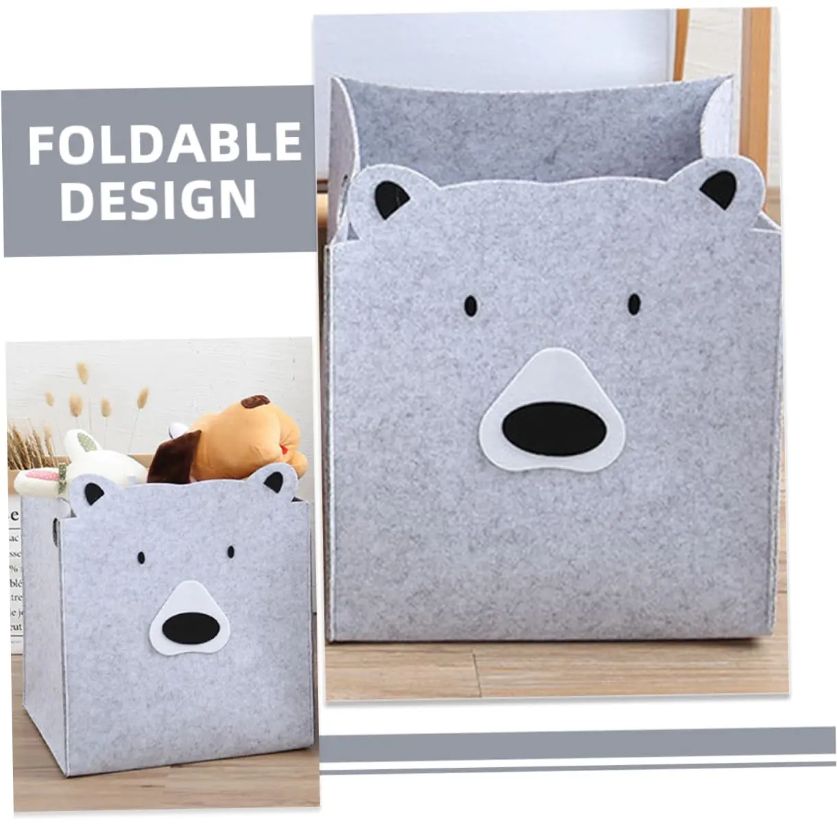OEM Light grey felt collapsible storage basket felt storage box Manufacturer, Company