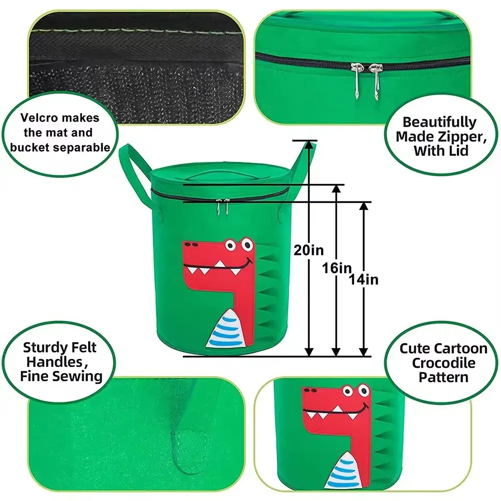 Felt Storage Basket with Snap Detail