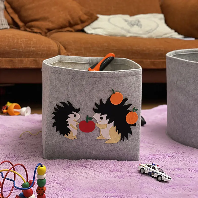 Children's Storage Boxes Made of Felt Storage Bask0015a6