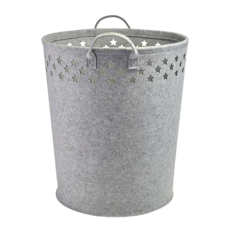 Large Felt Laundry Hamper - Angle View