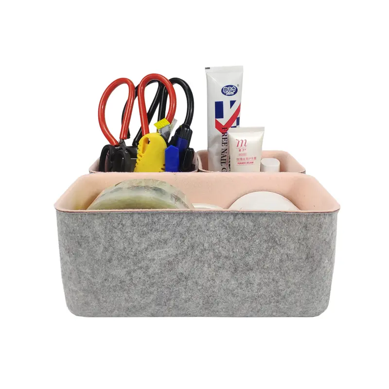Cheap 4PC Felt Drawer Organizer Storage Bin Office Desk Organizer Drawer Dividers Manufacturers, Factory