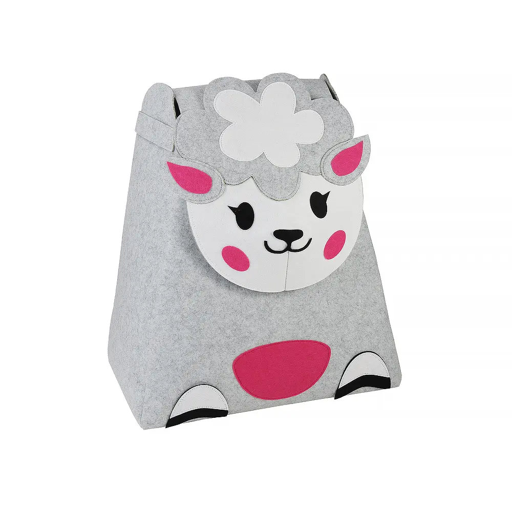 Famous Lovely Sheep Felt Storage Basket 3mm Thickness Animals Organizer Felt Storage Basket Exporters, Pricelist