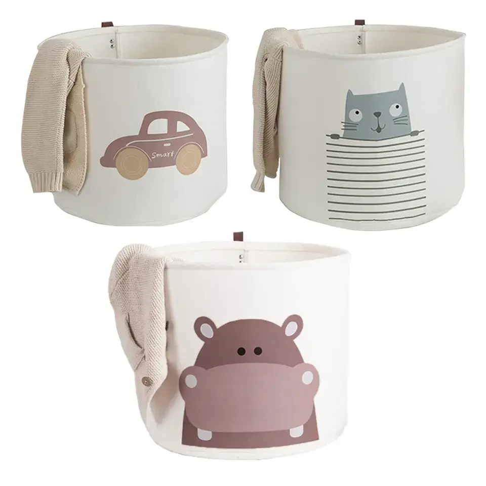 Wholesale Felt Storage Basket Children's Toy Storage Box Organiser Foldable Baby Laundry Basket Nursery Decorative Felt Basket with PU Handle Companies, Company