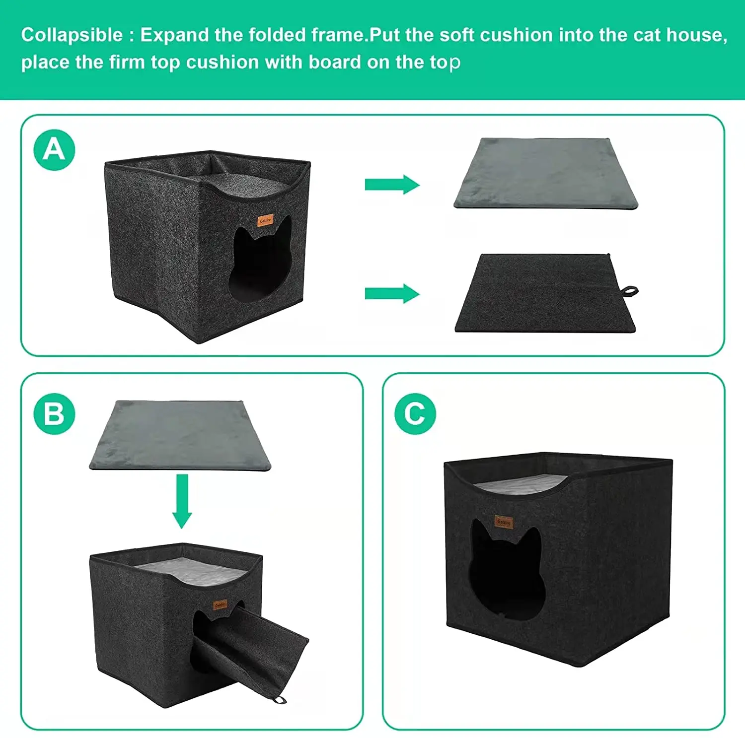 China Hot Selling Pet Cat House Removable cat Cave Bed Natural Felt Nest for Pet Cat Quotes, Company