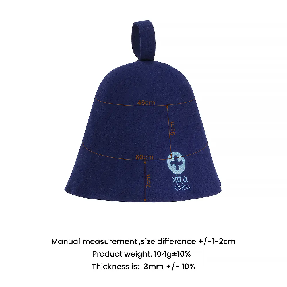 Custom Premium 100% Merino Wool Felt Sauna Hat | Multicolor Options (White/Blue) with Convenient Hanging Loop for Easy Storage Manufacturers, Factory