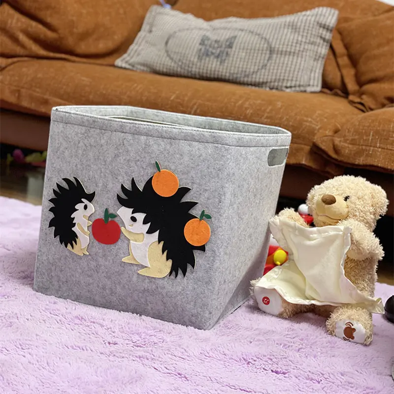 Children's Storage Boxes Made of Felt Storage Bask006niy