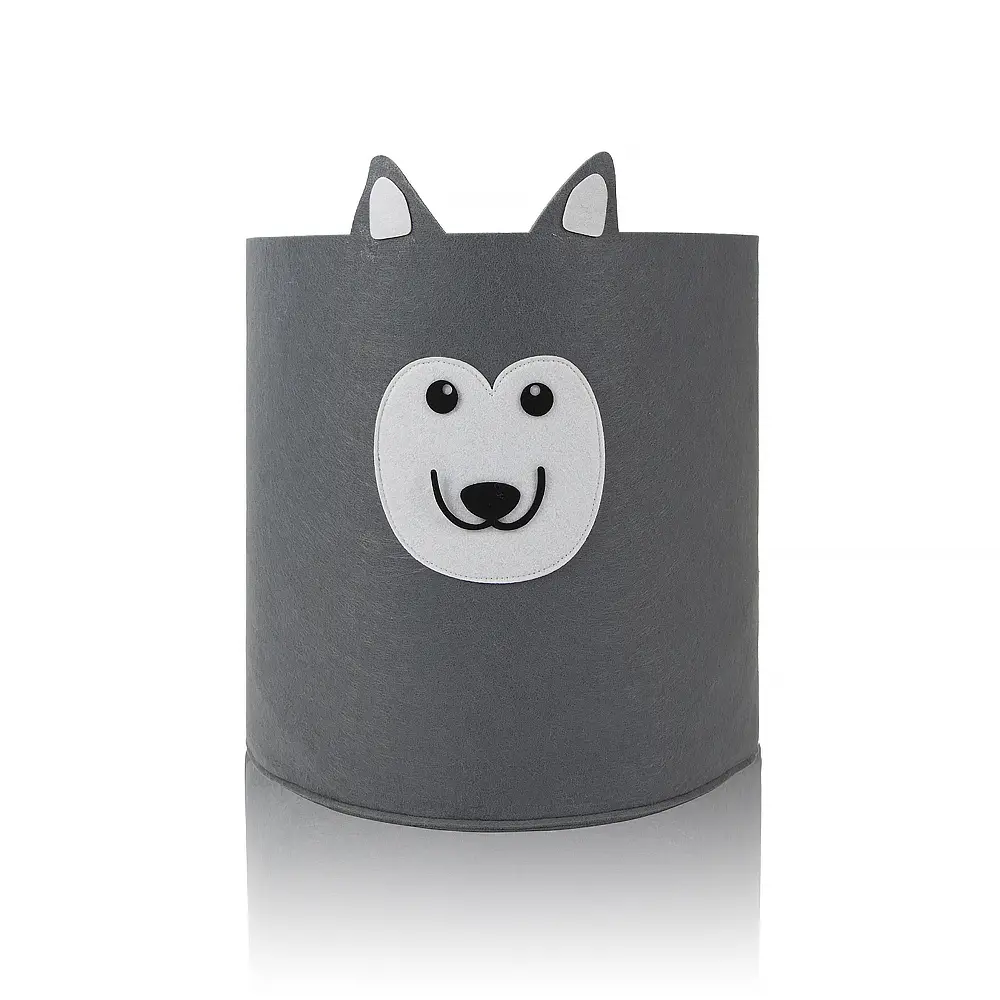 Wholesale High Quality Cartoon Animal Felt Storage Basket with Large Capacity Children's Toy Storage Basket Factory, Companies