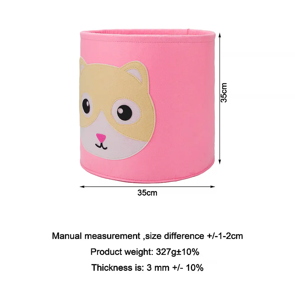 ODM Factory Wholesale Felt Storage Basket with Customized Pattern Felt Laundry Hamper Factories, Company