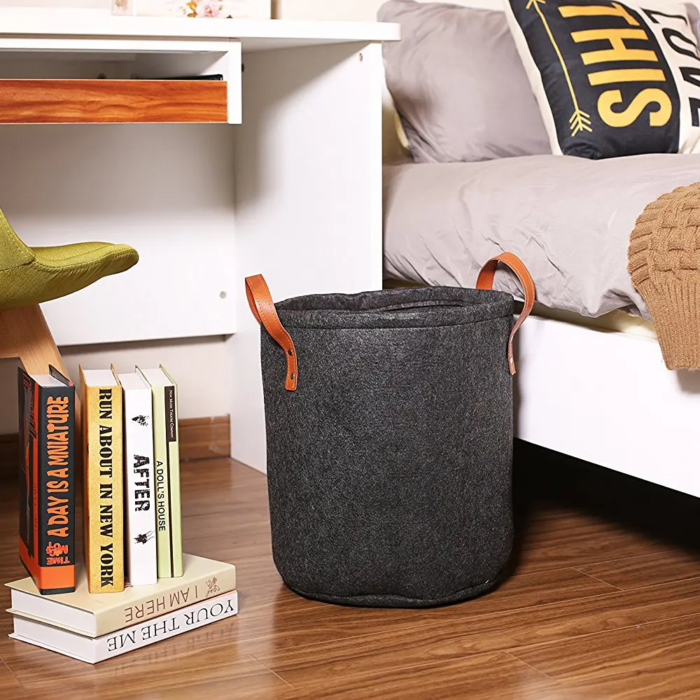 OEM New Arrival Felt Storage Basket Modern Style with PU Handles Felt Storage Basket Manufacturers, Product