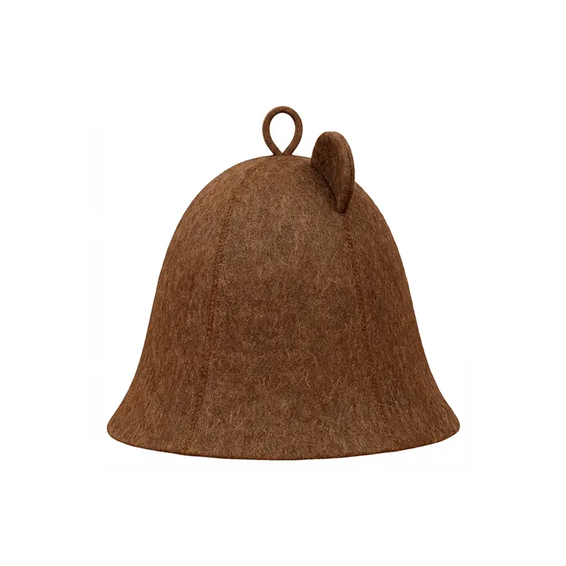Famous Hot Sale Cut Bear Style Soft Reusable Wool Felt Sauna Hat for Men & Women with Custom Color and Logo Factory, Pricelist