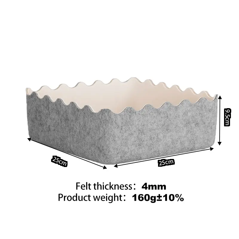 Large felt storage box dimensions