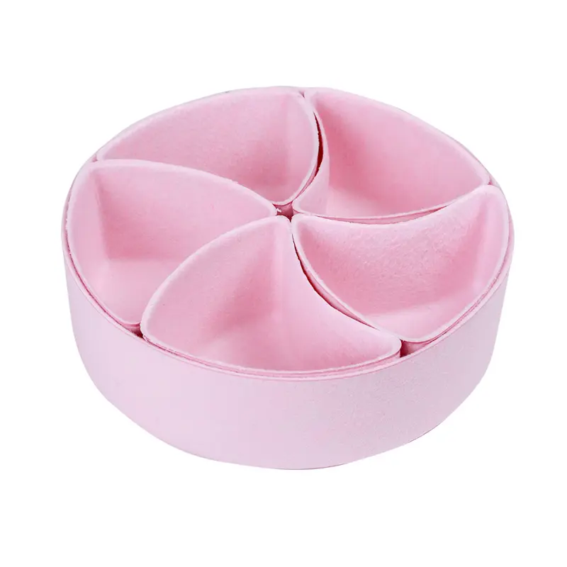 Discount Modern Set of 6PC Felt Fabric Drawer Organizers round Shape Felt Storage Baskets for Tableware Stylish Desk Organizers Company, Product