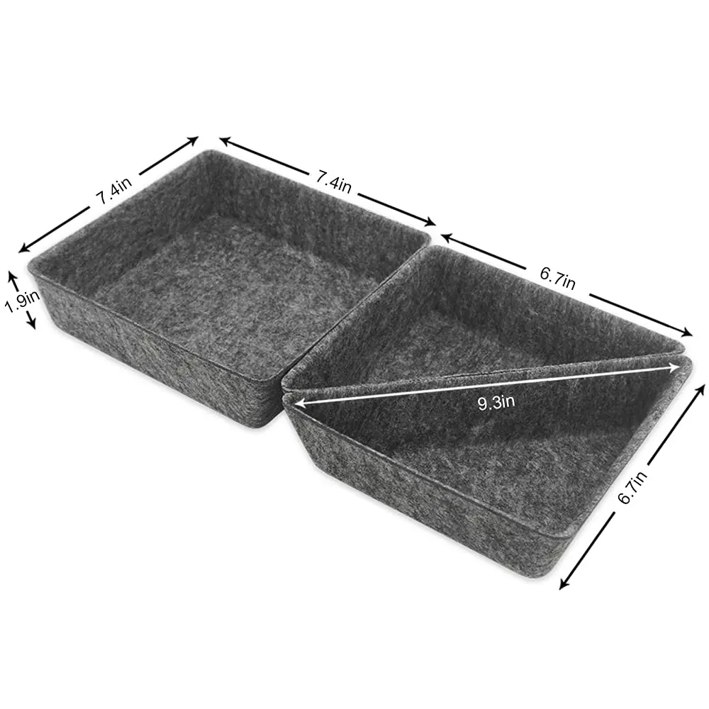 Wholesale Multifunctional 4PC Felt Drawer Organizer Indoor Use Storage Bin Office Desk Organizer Drawer Dividers Pricelist, Companies