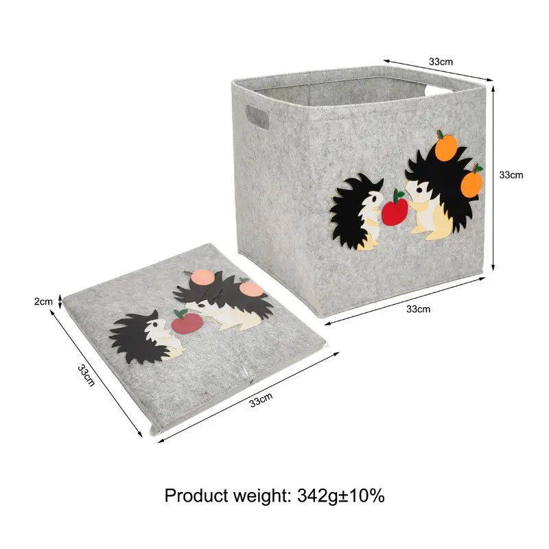 CE Certification Children's Storage Boxes Made of Felt Storage Basket for Shelving Baskets with Cute Children's Motifs Foldable Organiser as a Toy Box Company, Product