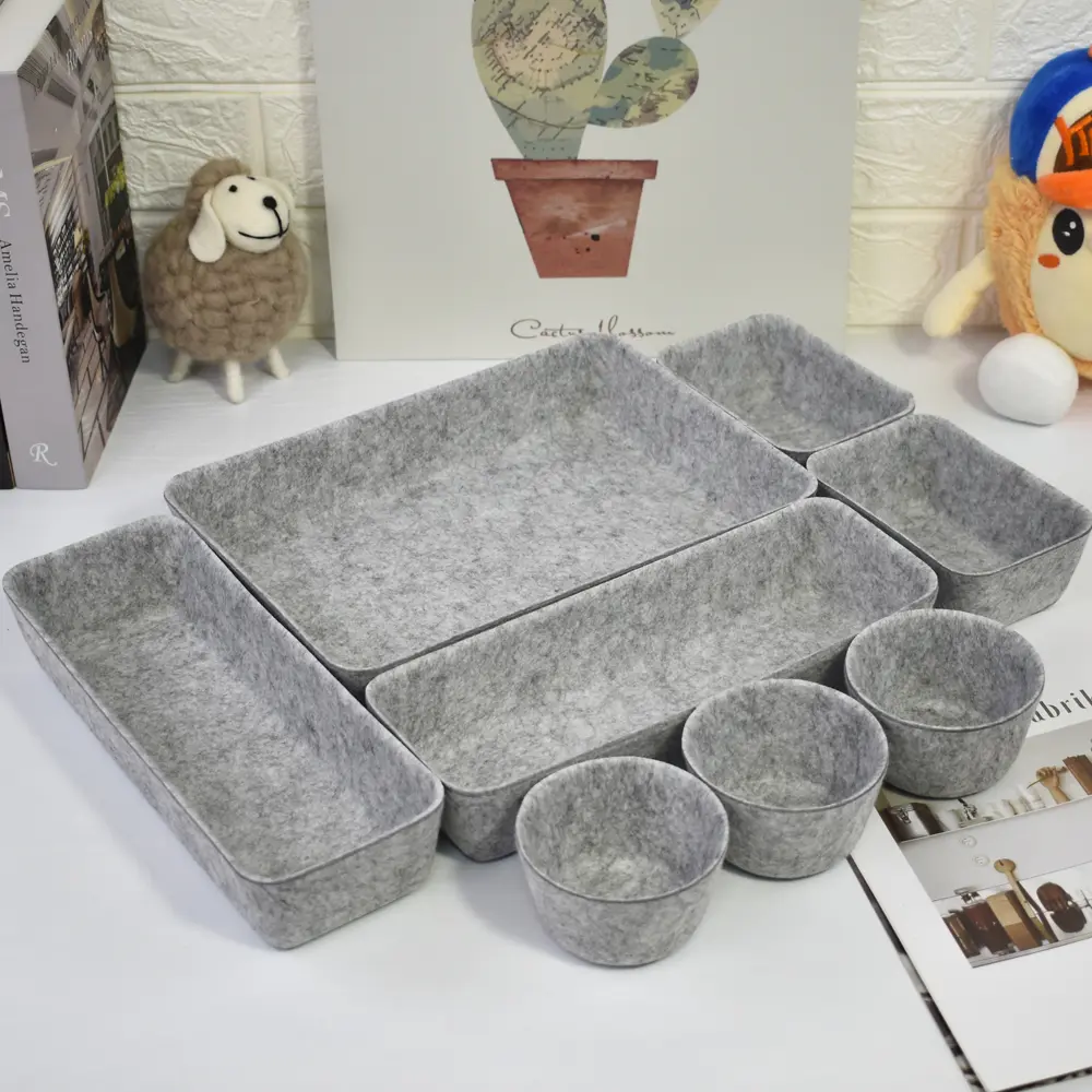 Buy 8 Pieces Drawer Dividers Organization Grey Felt Boxes Pricelist, Products