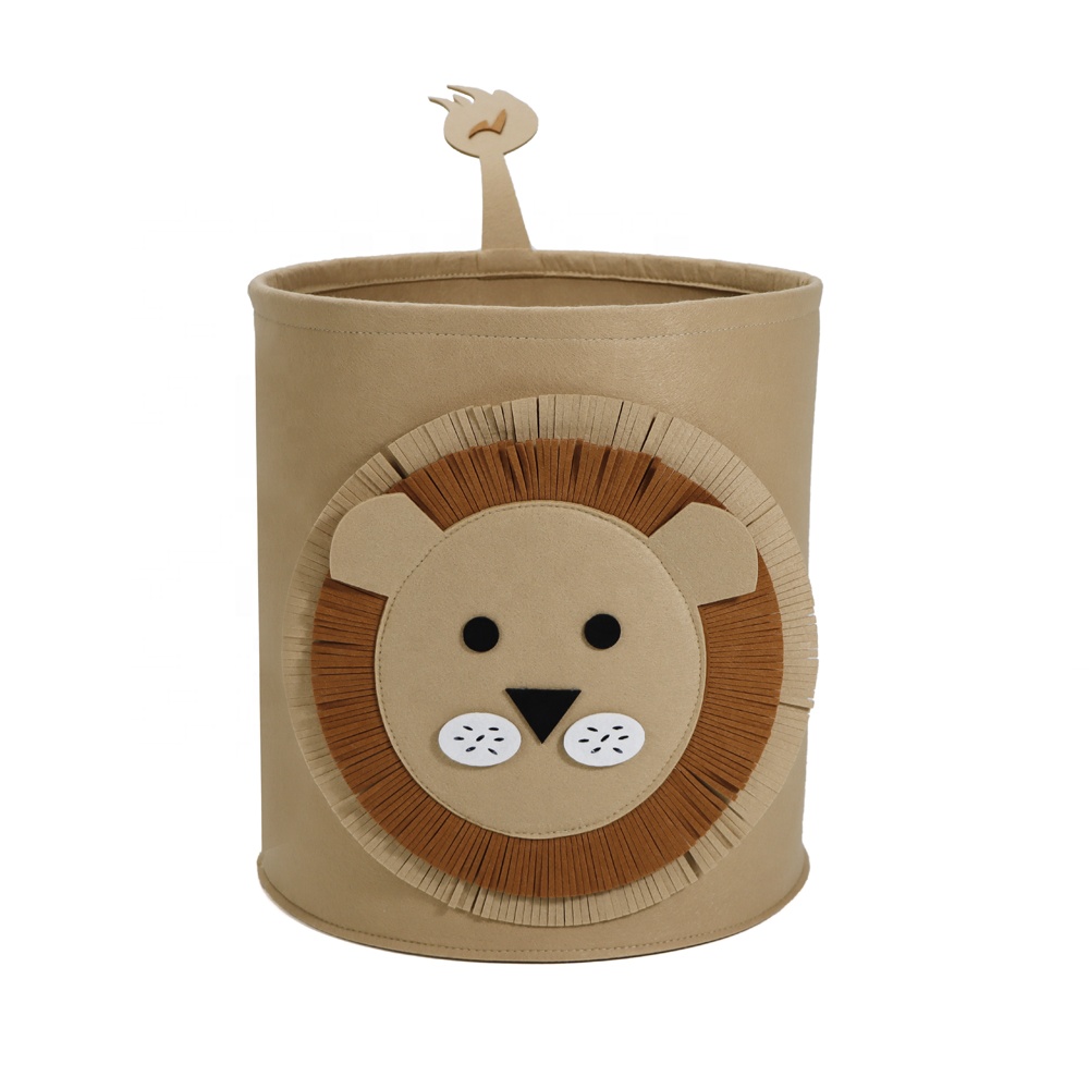 Animal shaped folding felt laundry basket