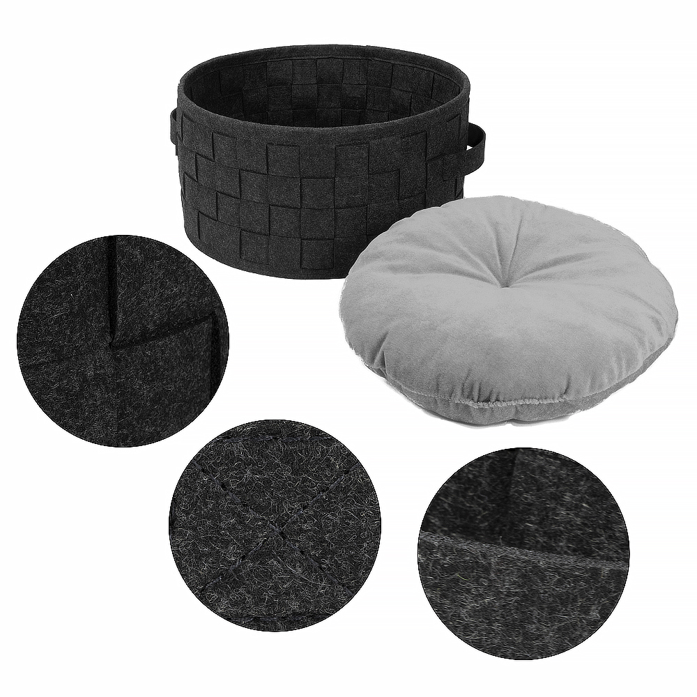 Felt Cat Cave Bed View 5