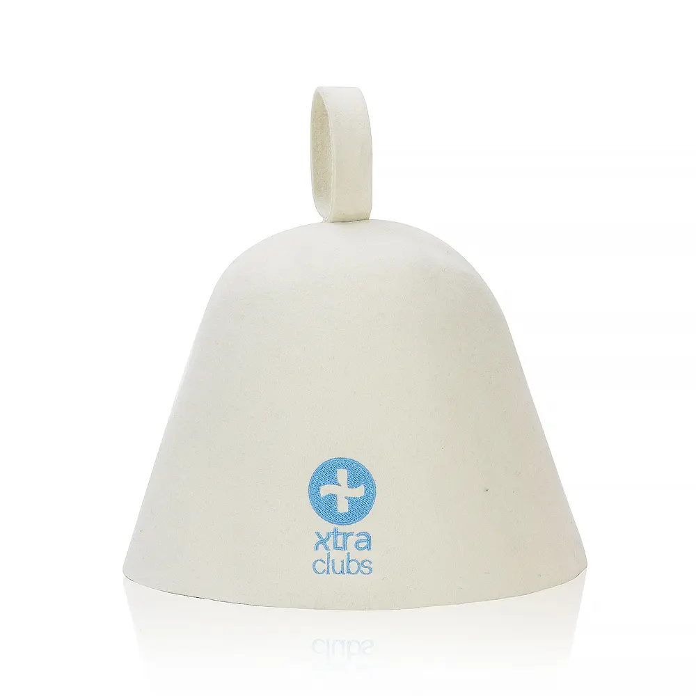 Custom Premium 100% Merino Wool Felt Sauna Hat | Multicolor Options (White/Blue) with Convenient Hanging Loop for Easy Storage Manufacturers, Factory