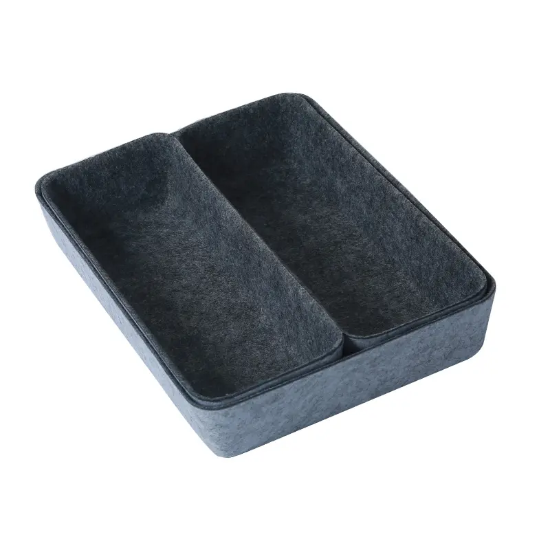 CE Certification Set of 3 Felt Bin Basket Drawer Organizer Office Organizer Felt Storage Basket Quotes, Company