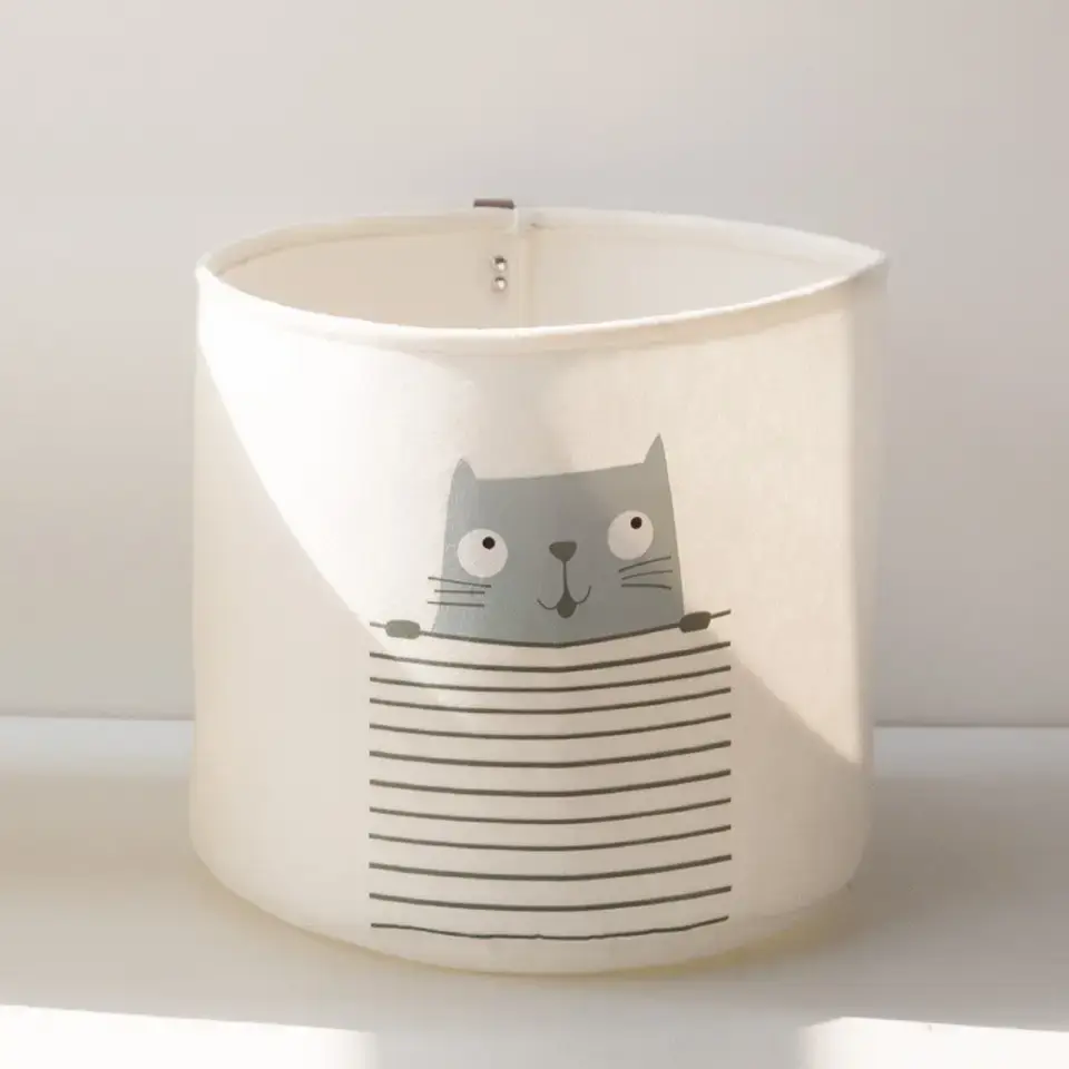 Wholesale Felt Storage Basket Children's Toy Storage Box Organiser Foldable Baby Laundry Basket Nursery Decorative Felt Basket with PU Handle Companies, Company