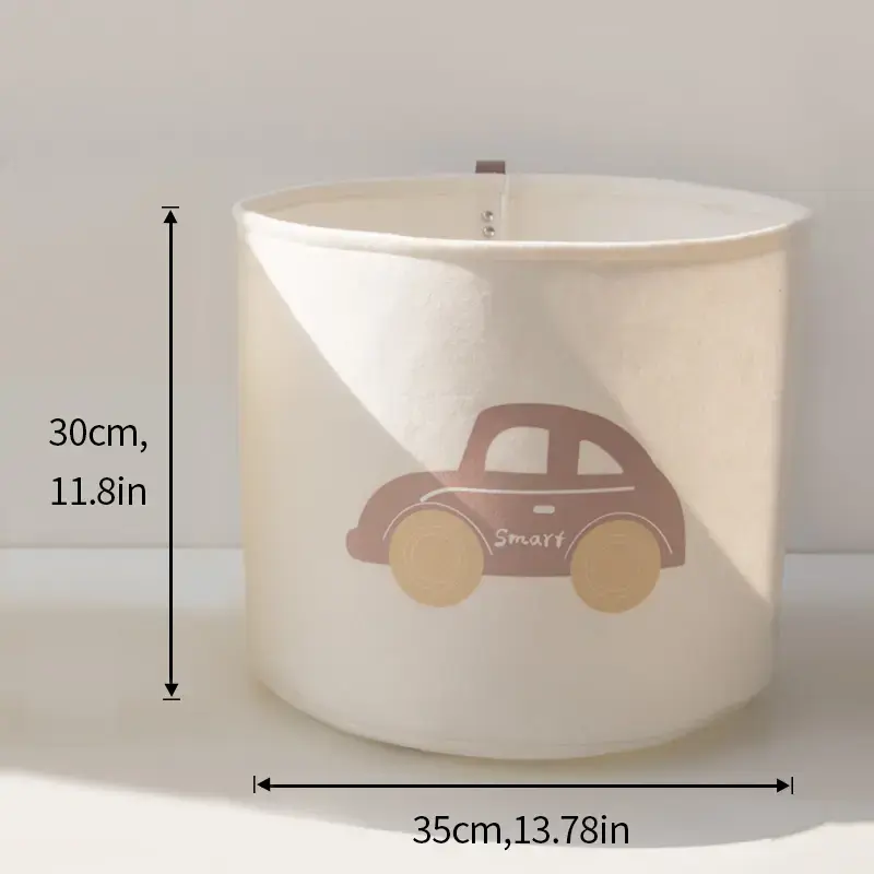 Best Selling Modern Felt Storage Basket with Removable Snap Button