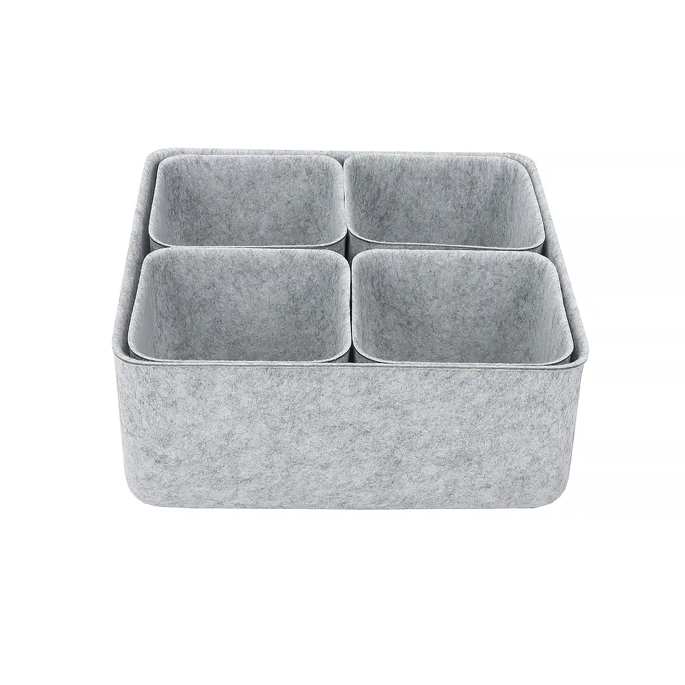 Custom Hot Sell Colorful Multifunctional Felt Storage Organizer Office Desktop Item Storage Box Felt Storage Companies, Company