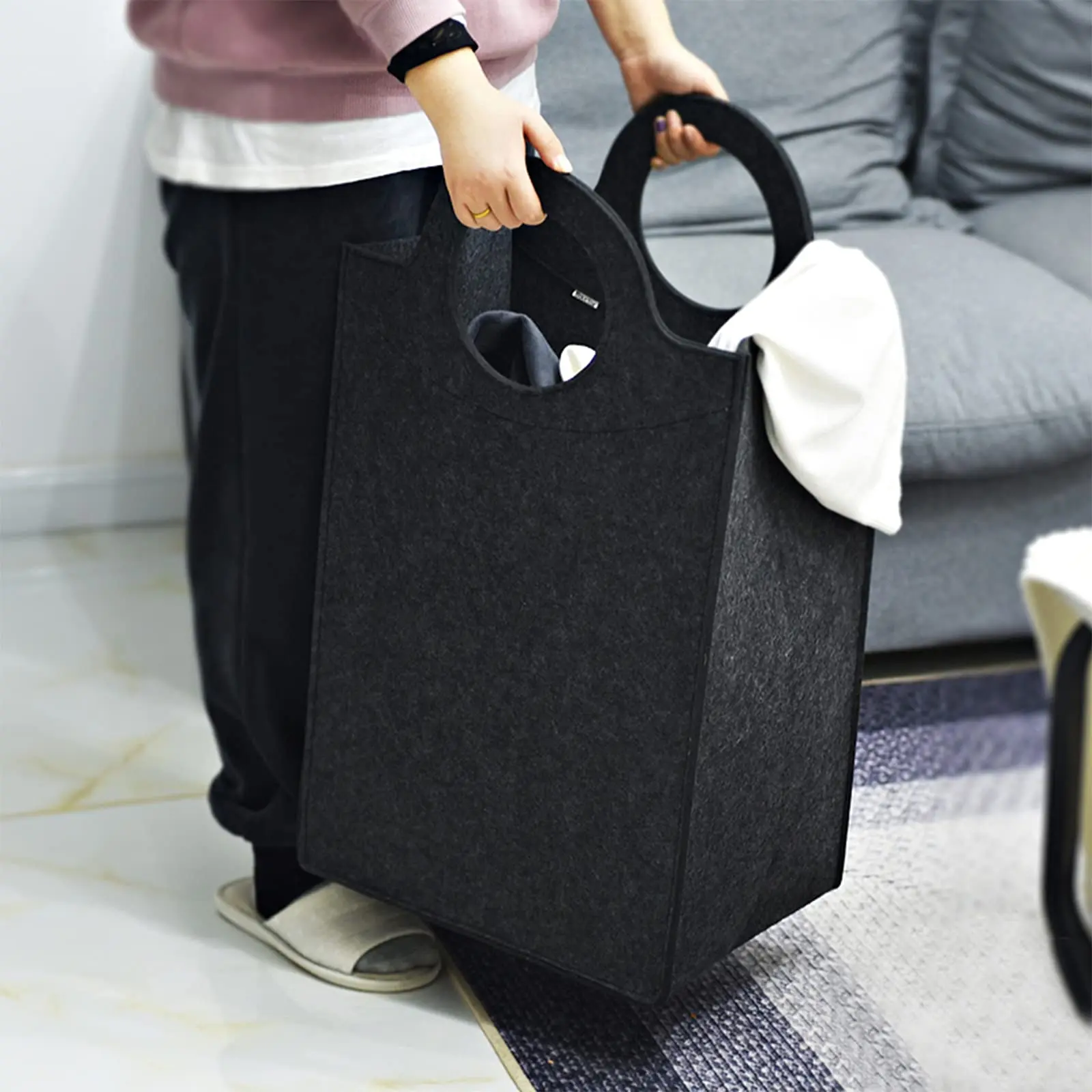Famous Felt Foldable Storage Basket Storage Basket with Carry Handles Supplier, Service